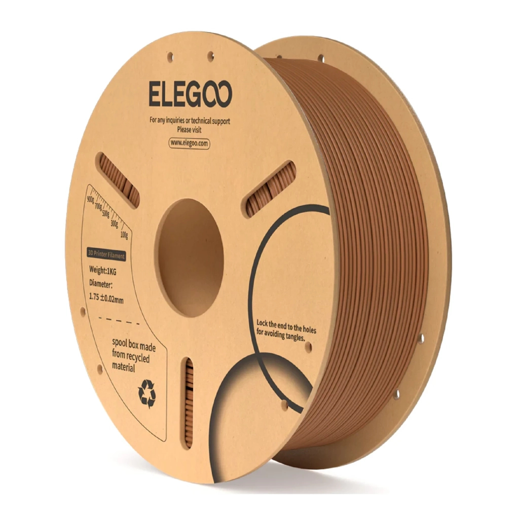 Пластик для 3D-принтера ELEGOO PLA 1кг, 1.75мм, brown (50.203.0167) - зображення 1
