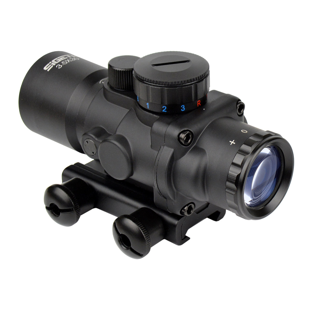 Коліматорний приціл Sigeta Prismatic 3.5x30 Mildot Red/Green/Blue (65713) - зображення 4