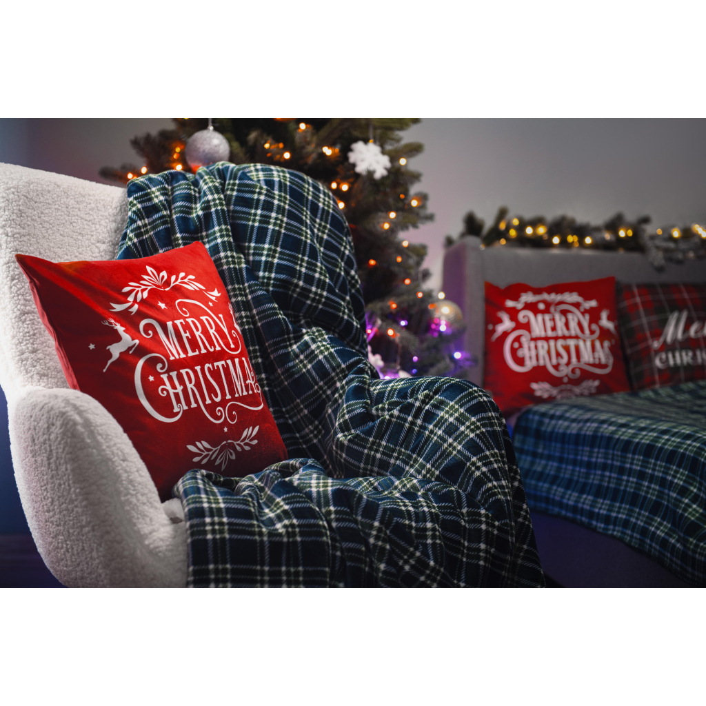 Плед Ardesto Sherpa 160х200см, 100% поліестер, клітинка, зелений (ART0202SH) - зображення 7