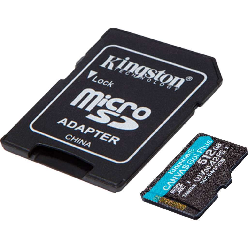 Карта пам'яті Kingston 512GB microSDXC сlass 10 UHS-I U3 V30 A2 Canvas Go Plus G4 (SDCG4/512GB) - зображення 2