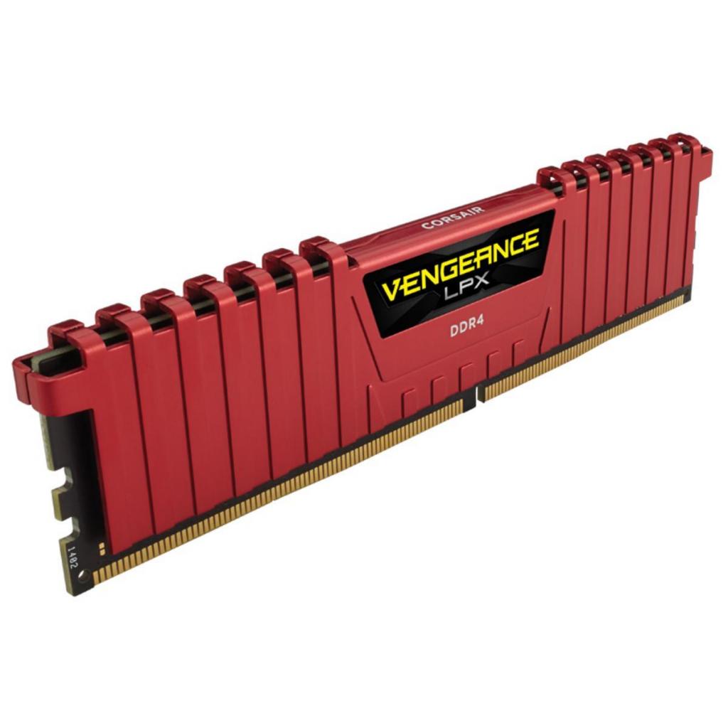 Модуль пам'яті для комп'ютера DDR4 32GB (2x16GB) 3000 MHz Vengeance LPX Red Corsair (CMK32GX4M2B3000C15R) - зображення 3
