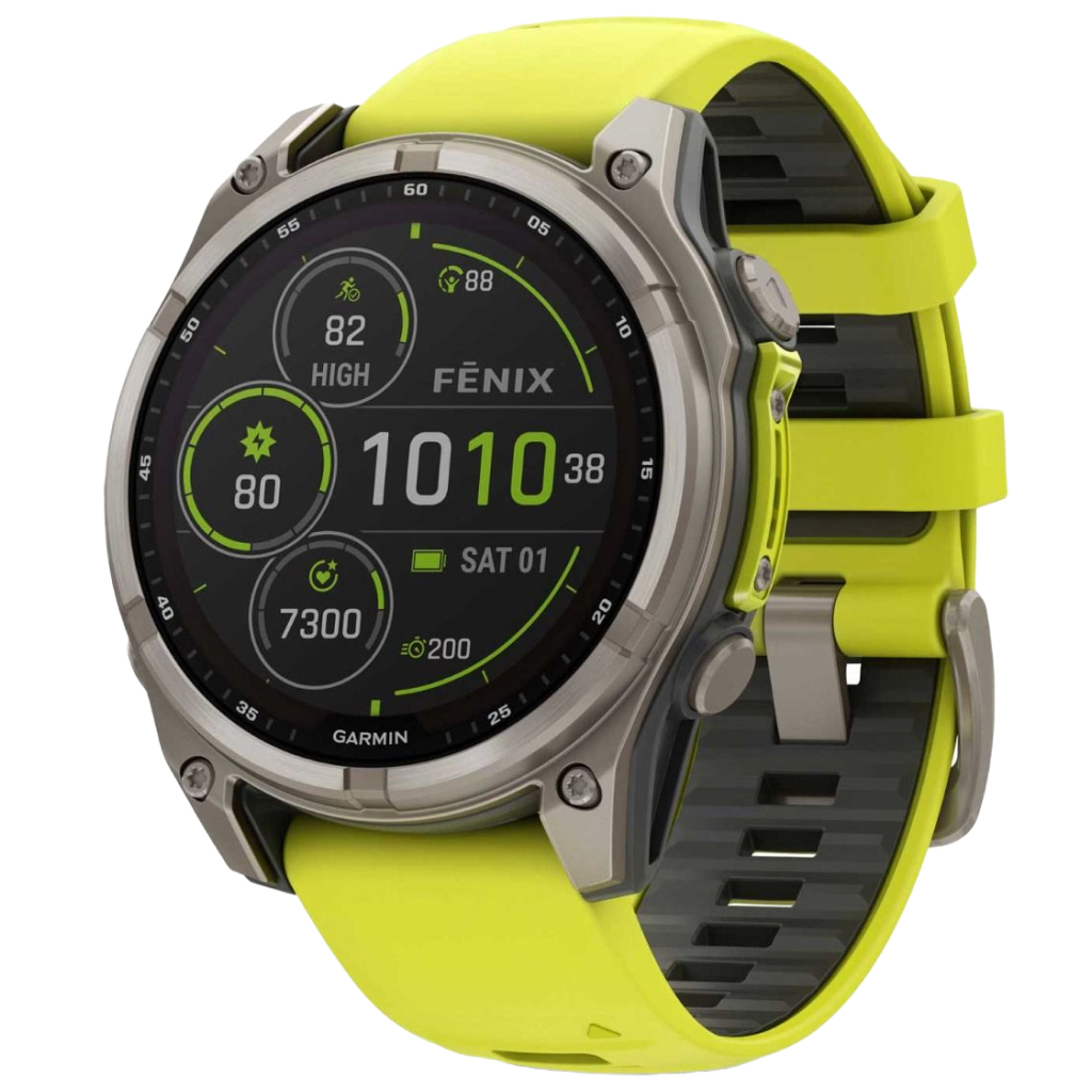 Смарт-годинник Garmin fenix 8 47mm,Saph Solar, BareTi/Graphite,AmpYe/GrphBnd (010-02906-21) - изображение 1