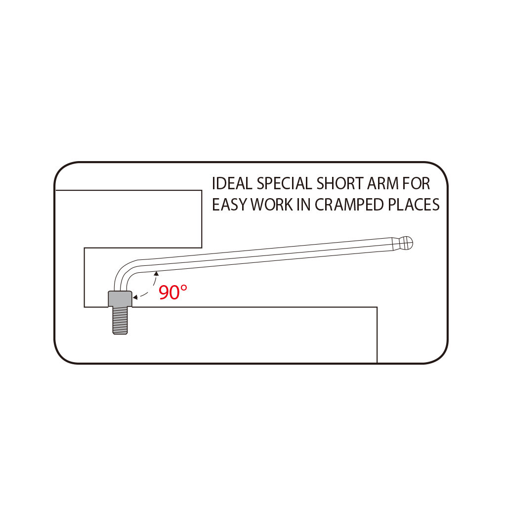 Ключ KING TONY шестигранний 9 шт. Г- подібний з кулькою 1,5-10 мм (201A09MR) - зображення 2