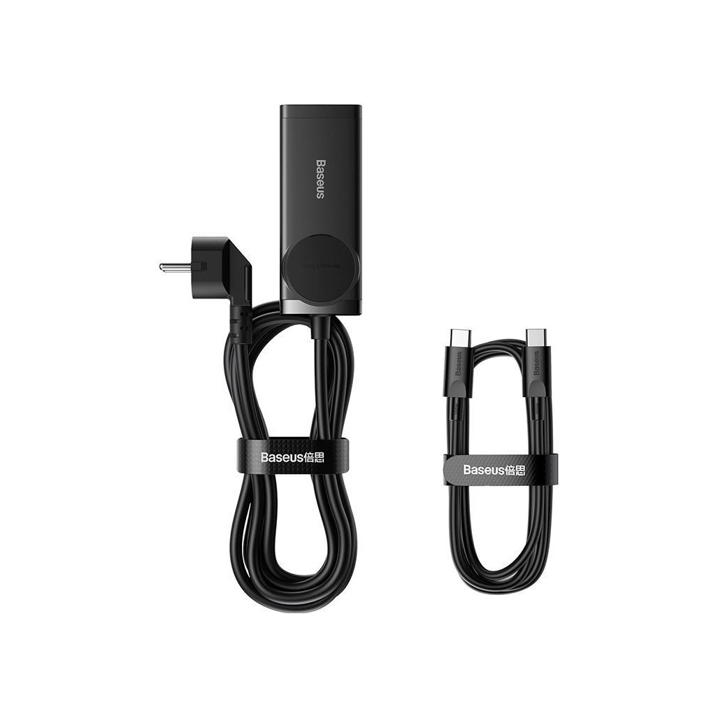 Зарядний пристрій Baseus AC + 2xUSB-C 65W + 2xUSB black (PSZM000901) - изображение 7