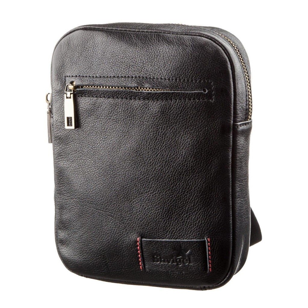 Сумка Shvigel Чоловіча шкіряна Чорна (19102) - зображення 1