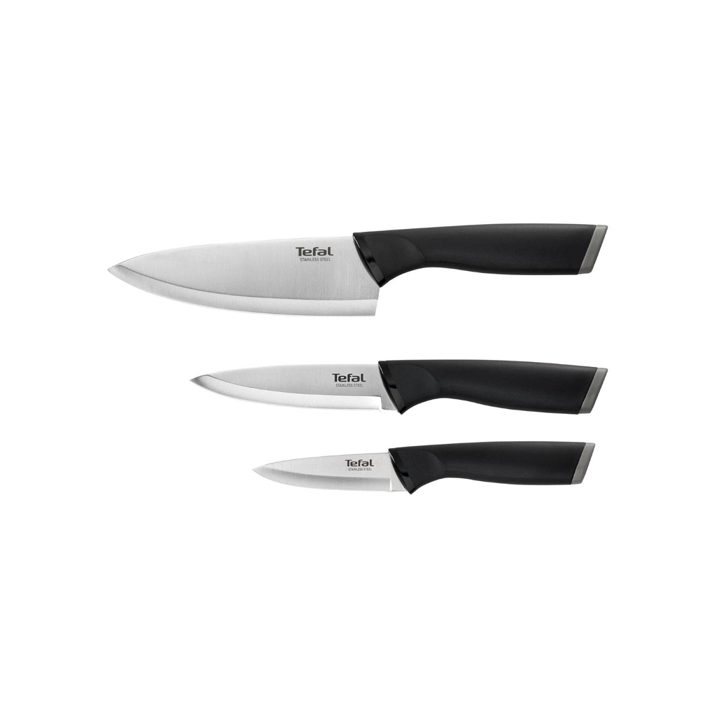 Набір ножів Tefal Comfort, 3шт, нержавіюча сталь, пластик, чорний (K221S375) - зображення 1