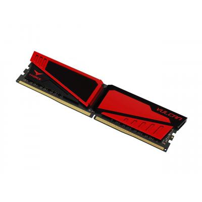 Модуль пам'яті для комп'ютера DDR4 16GB 2400 MHz T-Force Vulcan Red Team (TLRED416G2400HC15B01) - зображення 2