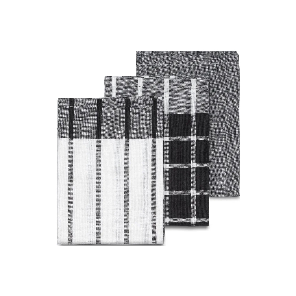 Рушник Kela кухонний набір Pasado, чорно-білий, 65x45 см, 3 шт (15972) (00000027549) - зображення 1