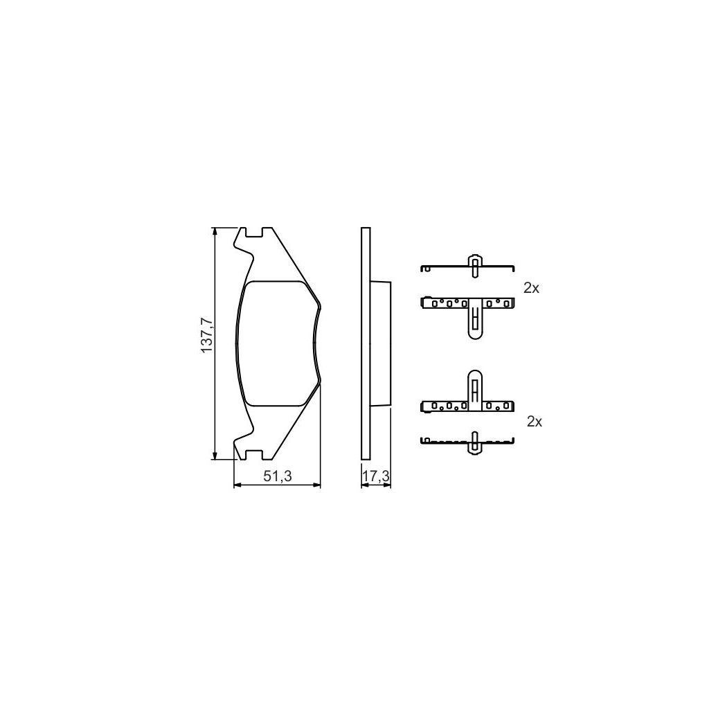 Гальмівні колодки Bosch 0 986 468 890 - зображення 1