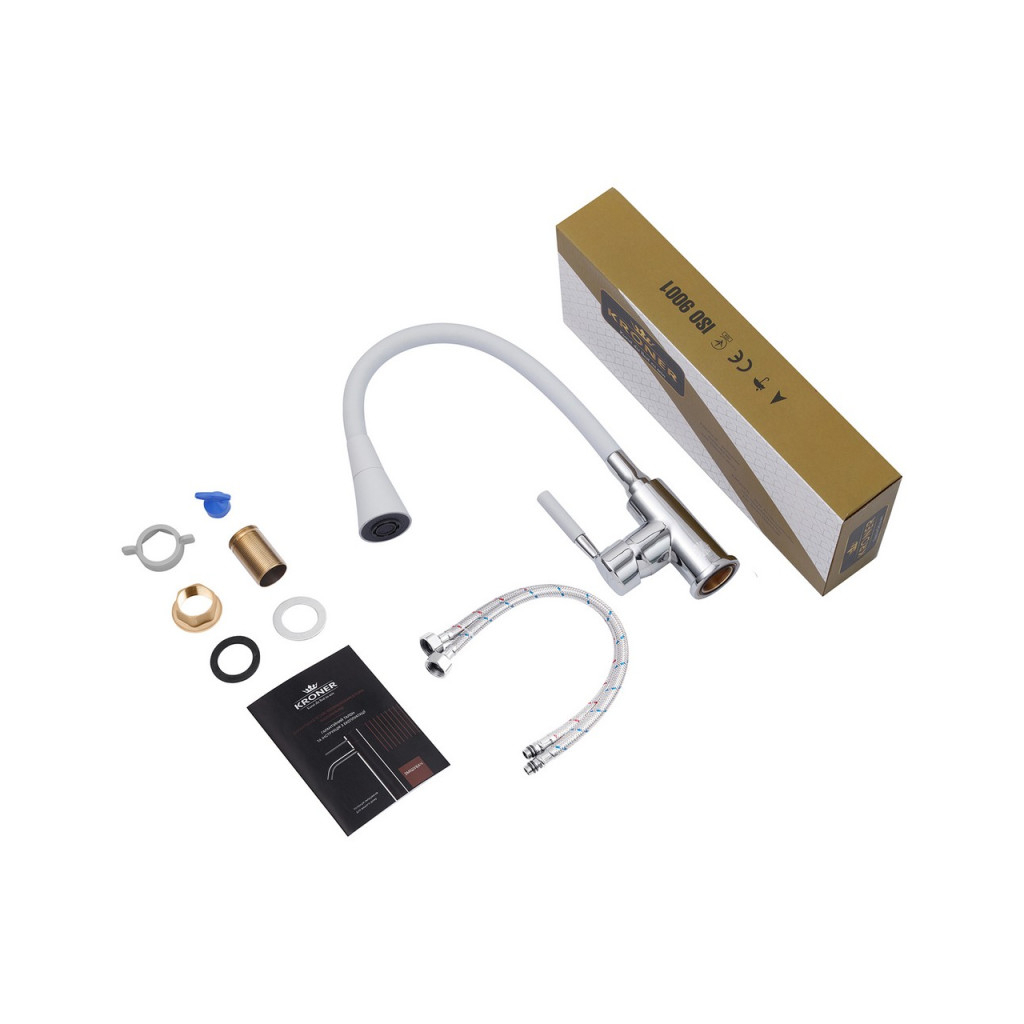 Змішувач Kroner Kuche-C132WHI - зображення 8