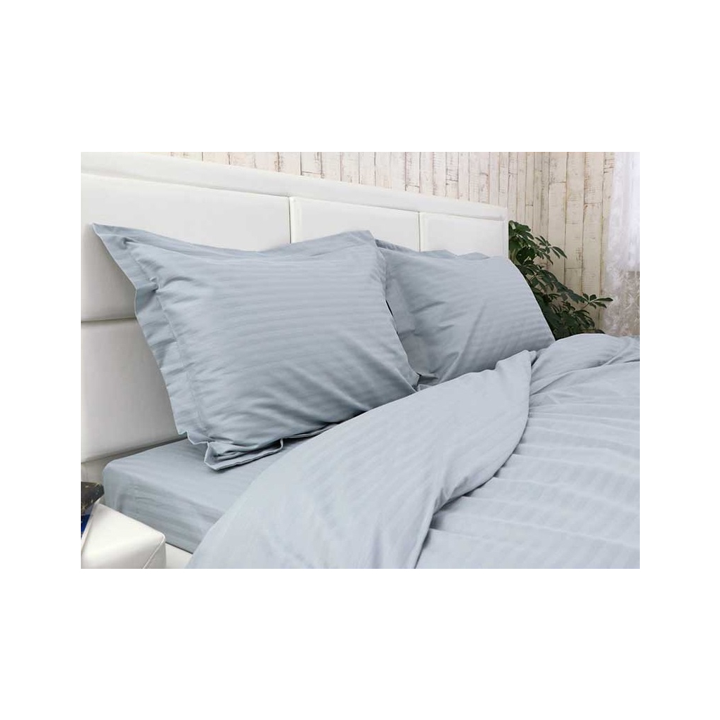Постільна білизна Руно Сатин-страйп євро (845.50ДУ_Французький сірий) - зображення 4