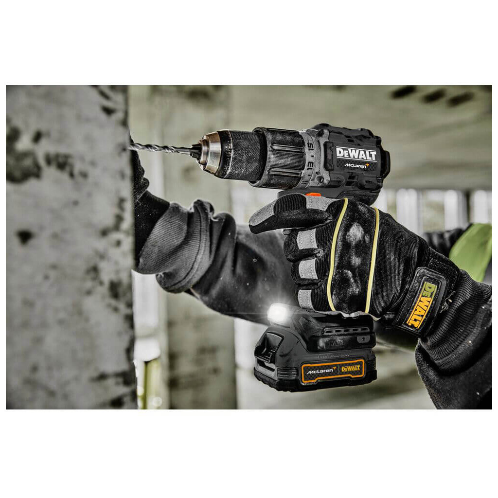 Шуруповерт DeWALT McLaren F1, XR Li-Ion PowerStack 18V GFN блок 2x1.7Ah, 90 Нм, кейс TSTAK (DCD85ME2GT) - зображення 11