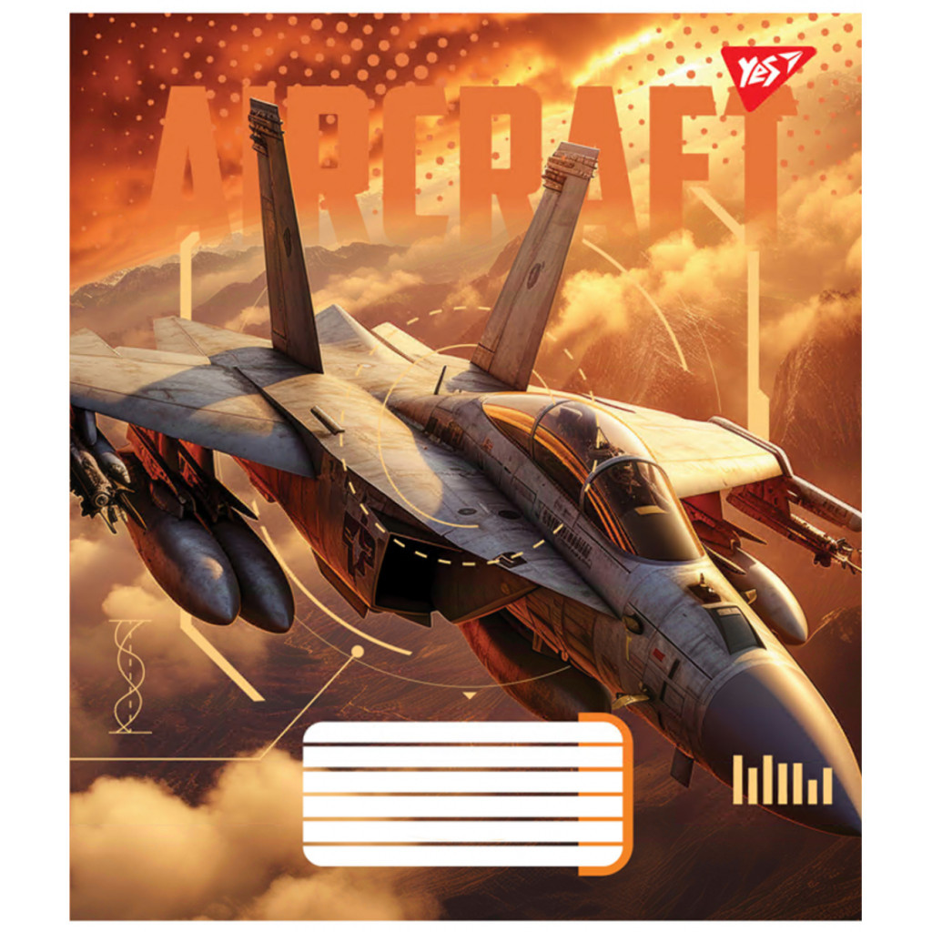 Зошит Yes Aircraft 24 аркушів лінія (767034) - зображення 6