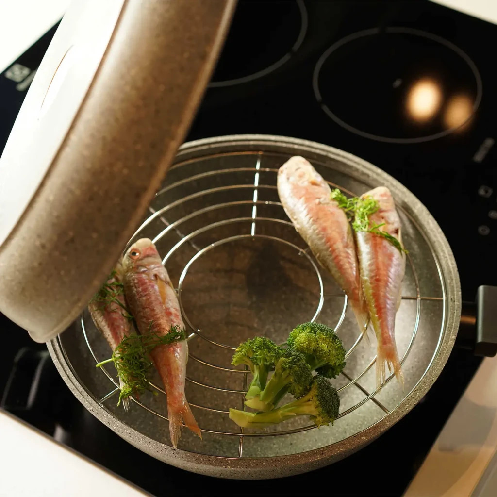 Сковорода Flonal Dura Induction Rocky Twins 28 см подвійна з решіткою (RKIWP2830) - изображение 12