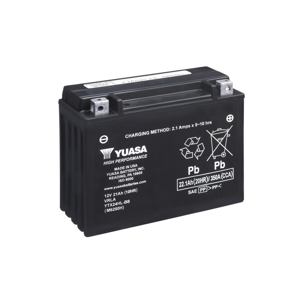 Акумулятор автомобільний Yuasa 12V 22,1Ah High Performance MF VRLA Battery (YTX24HL-BS) - зображення 1