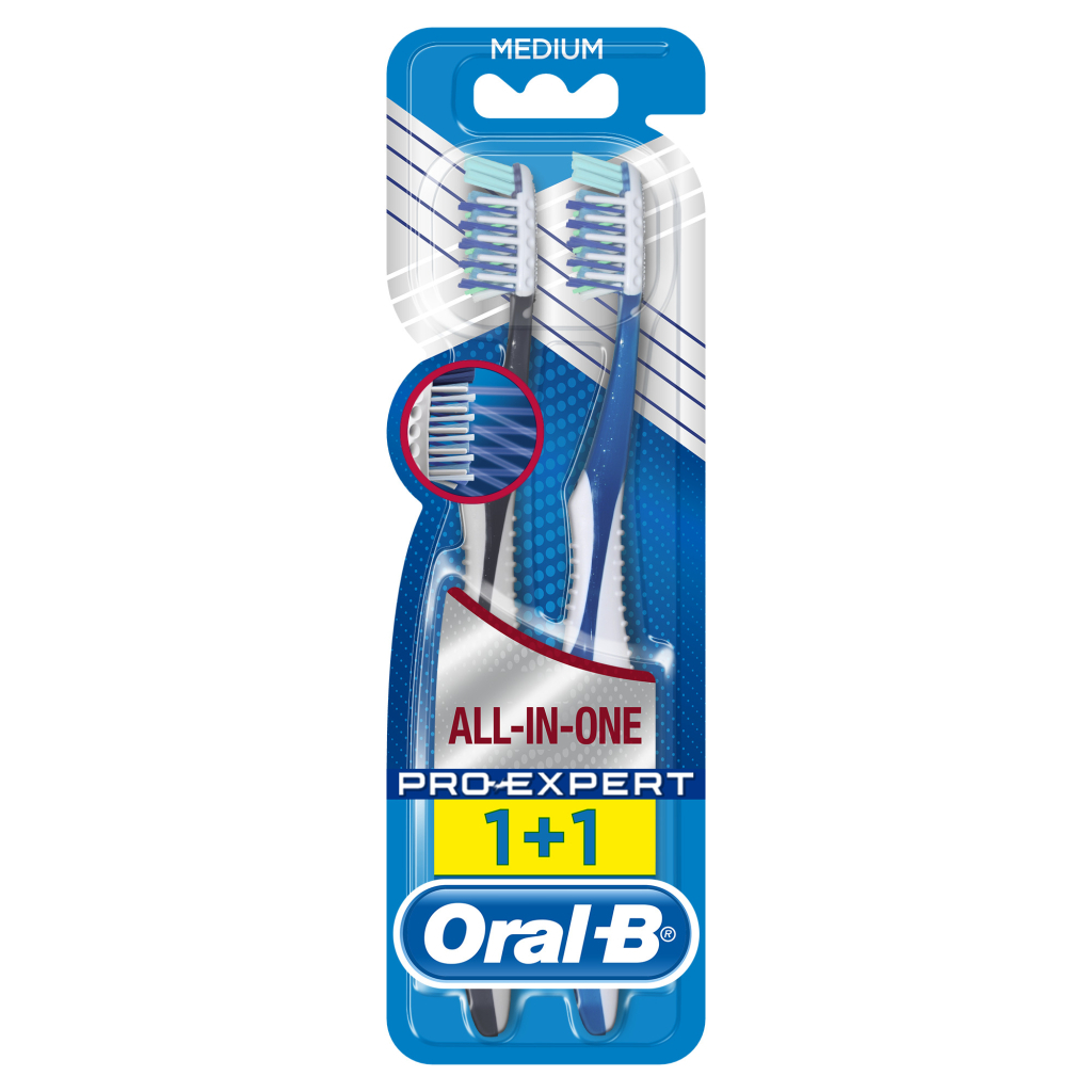 Зубна щітка Oral-B 1 + 1 Pro-Expert Все в одному середньої жорсткості (3014260022051) - зображення 1