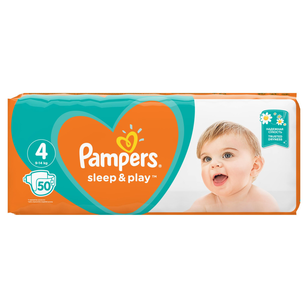Підгузки Pampers Sleep & Play Maxi Розмір 4 (9-14 кг), 50 шт (8001090669056) - зображення 4