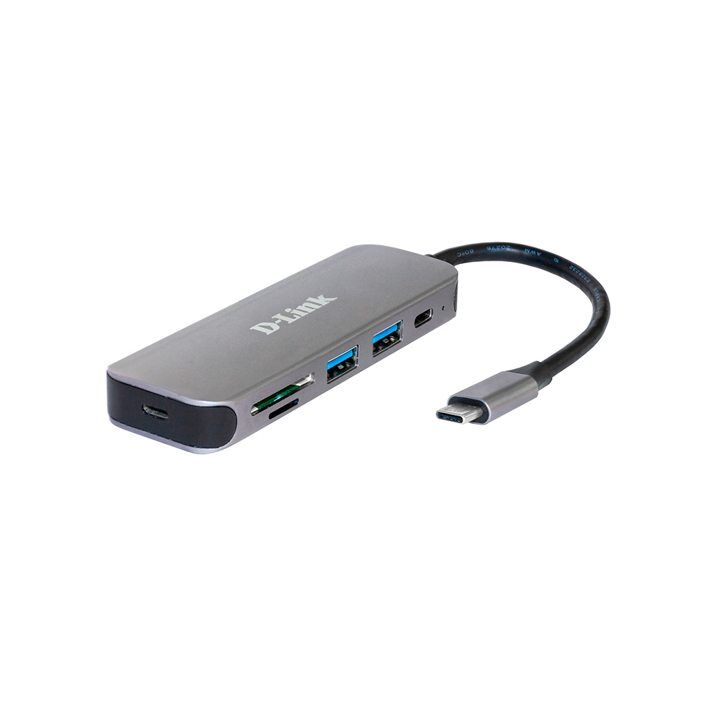 Концентратор D-Link DUB-2325 2xUSB3.0, 1xUSB TypeC, 1xSD, 1x-microSD, USB TypeC (DUB-2325) - зображення 1
