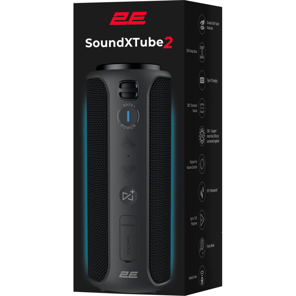 Акустична система 2E SoundXTube2 Black (2E-BSSXT2WBK) - зображення 7