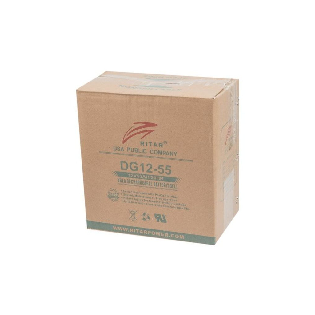 Батарея до ДБЖ Ritar GEL DG12-55 12V-55Ah (DG12-55) - зображення 2
