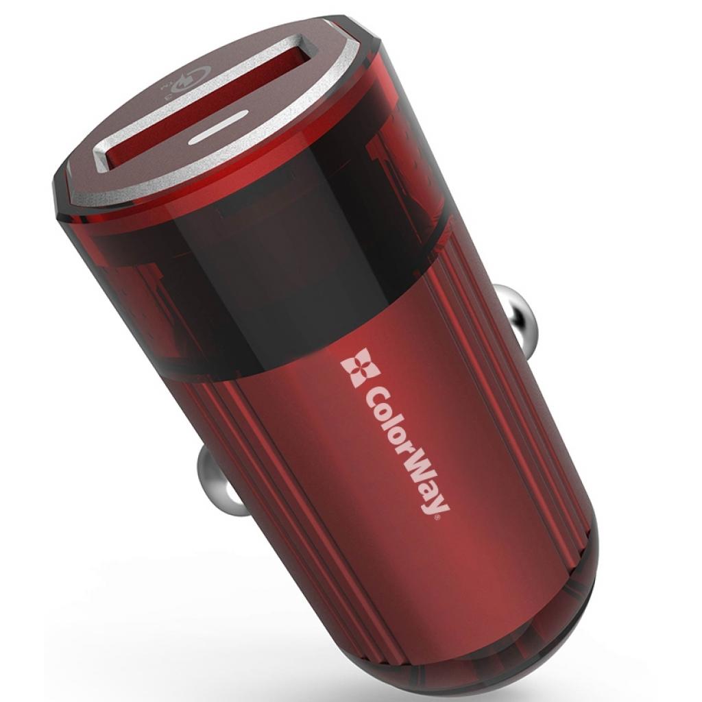 Зарядний пристрій ColorWay 1USB Quick Charge 3.0 (18W) red (CW-CHA012Q-RD) - зображення 6