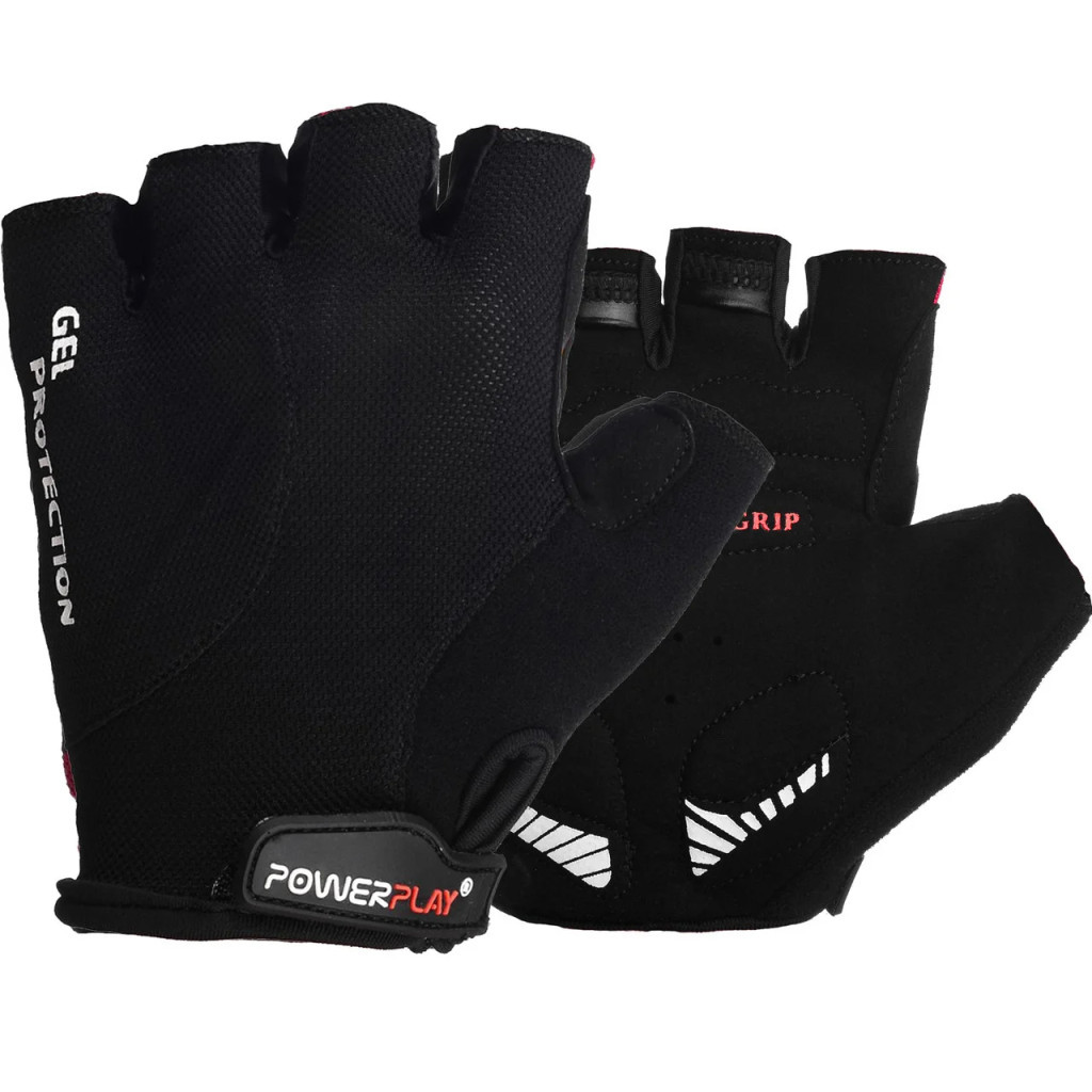 Велорукавиці PowerPlay 5028 Black M (5028_M_Black) - зображення 1