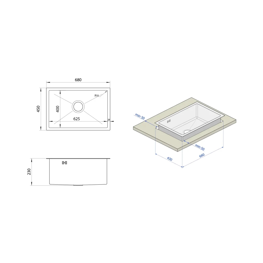 Мийка кухонна Nett NS-6845 (040125) - зображення 4