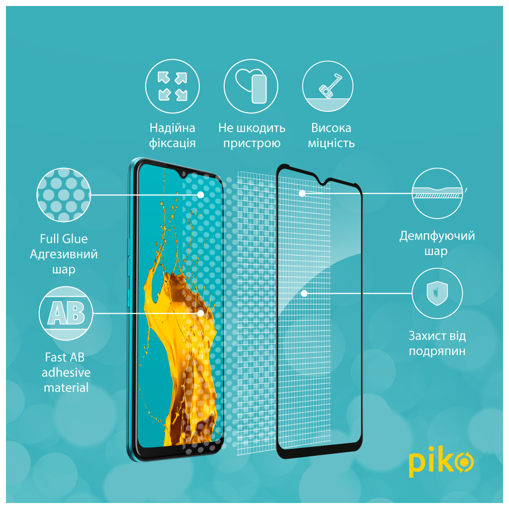 Скло захисне Piko Full Glue Tecno Spark 8 (1283126533105) - зображення 3