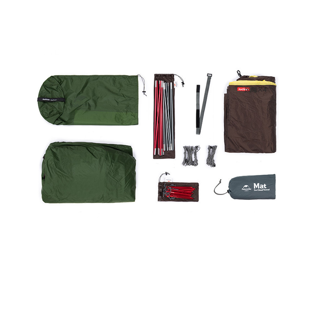 Намет Naturehike Cloud Tunnel 2 NH20ZP006 Dark Green (6927595761977) - зображення 3