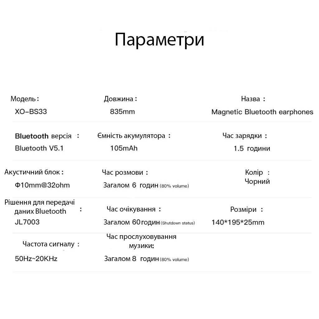 Навушники XO BS33 Sport Black (XO-BS33-BK) - зображення 5