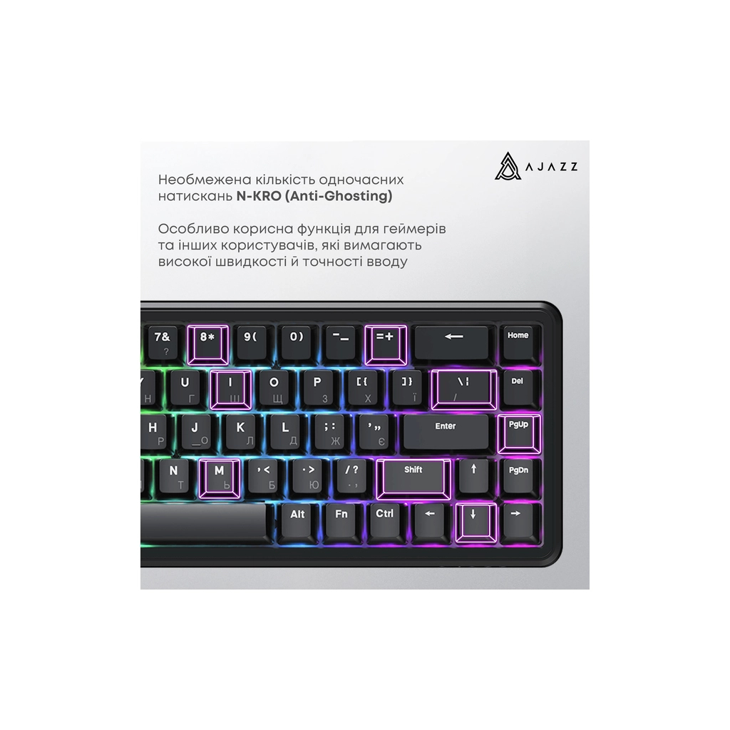 Клавіатура Ajazz AK680 MAX Magnetic Switch RGB USB Black (AK680-WM-B-A) - зображення 9