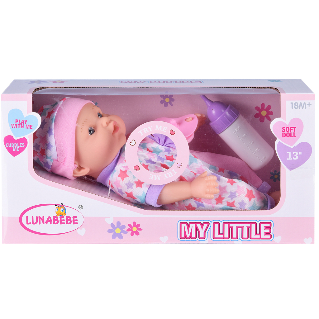 Пупс Lunabebe інтерактивний з аксесуарами зі звуковими ефектами 27 см (3858894674794) - зображення 3