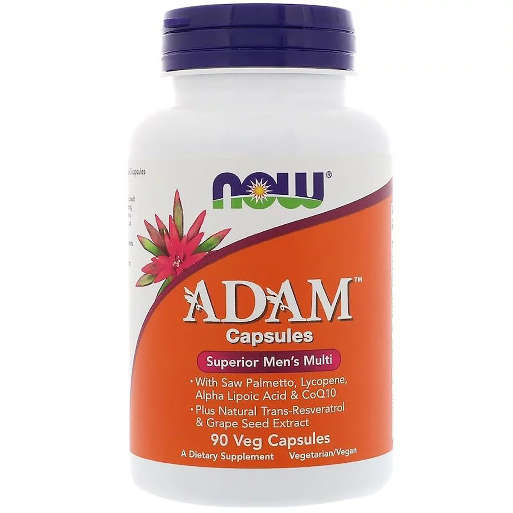 Мультивітамін Now Foods Супер Мультивітаміни для Чоловіків, Adam, 90 рослинних ка (NOW-03878) - зображення 1