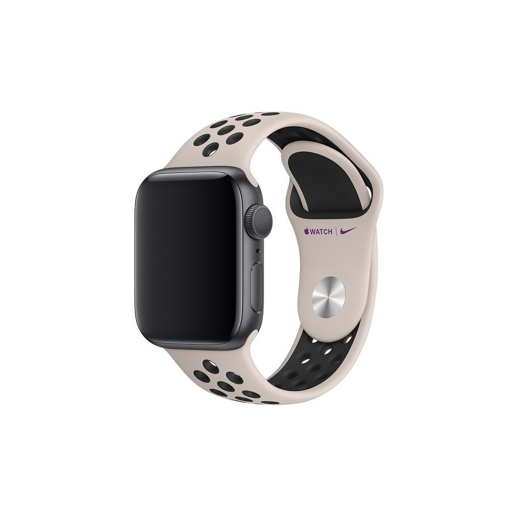 Ремінець до смарт-годинника Apple 40mm Desert Sand/Black Nike Sport Band S/M & M/L (MWU82ZM/A) - зображення 1