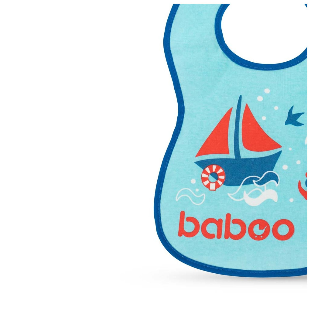 Слинявчик Baboo бавовняний Marine, 3+ місяців (синій) (11-011) - зображення 2