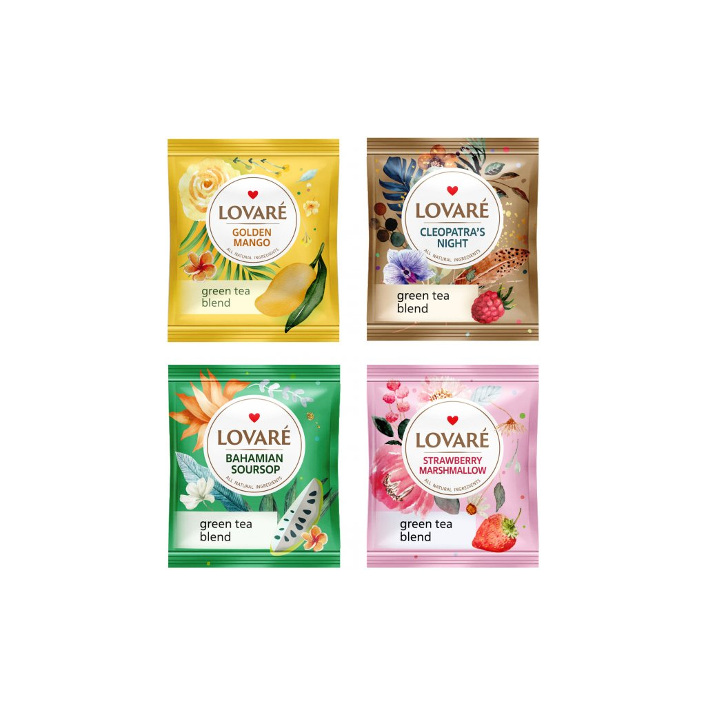 Чай Lovare Green Tea Assorted 32 шт (79655) - изображение 3