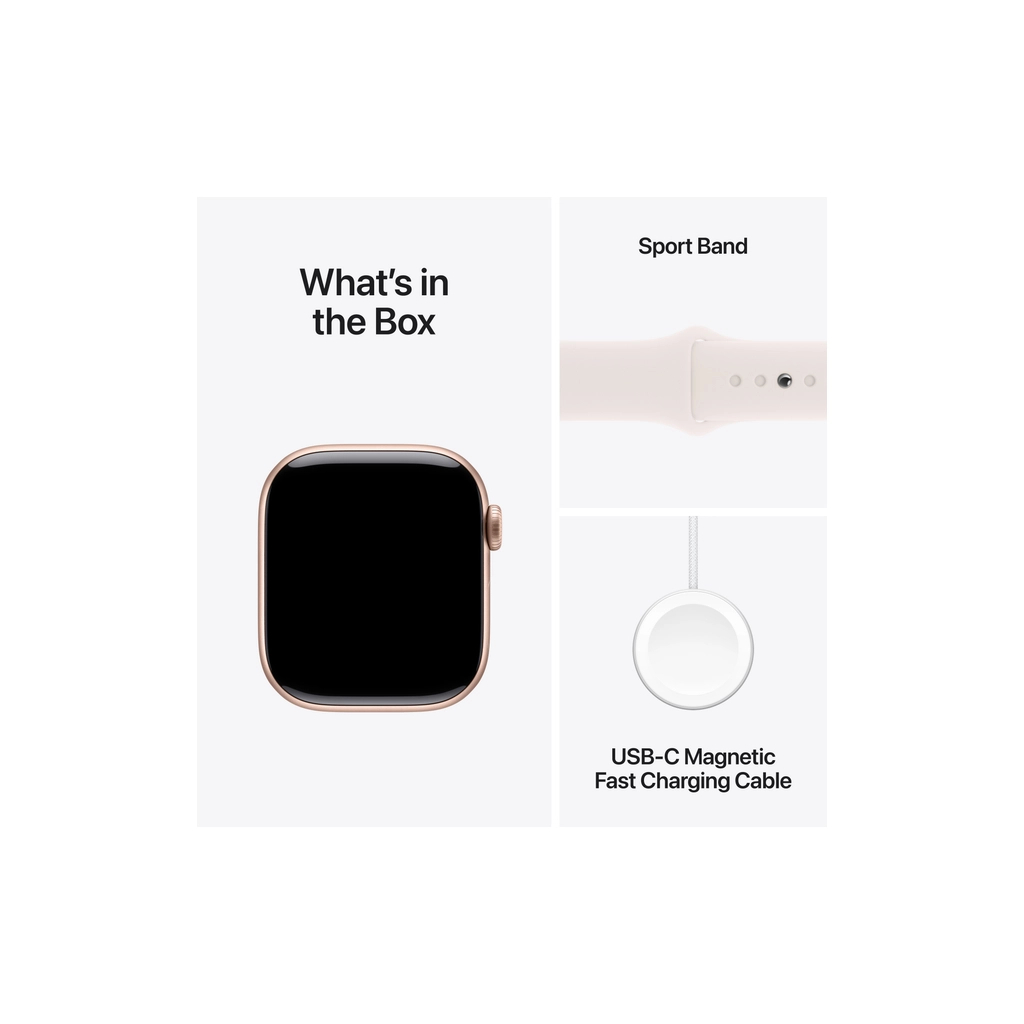 Смарт-годинник Apple Watch Series 10 GPS 42mm Rose Gold Aluminium Case with Light Blush Sport Band - S/M (MWWH3QH/A) - изображение 9
