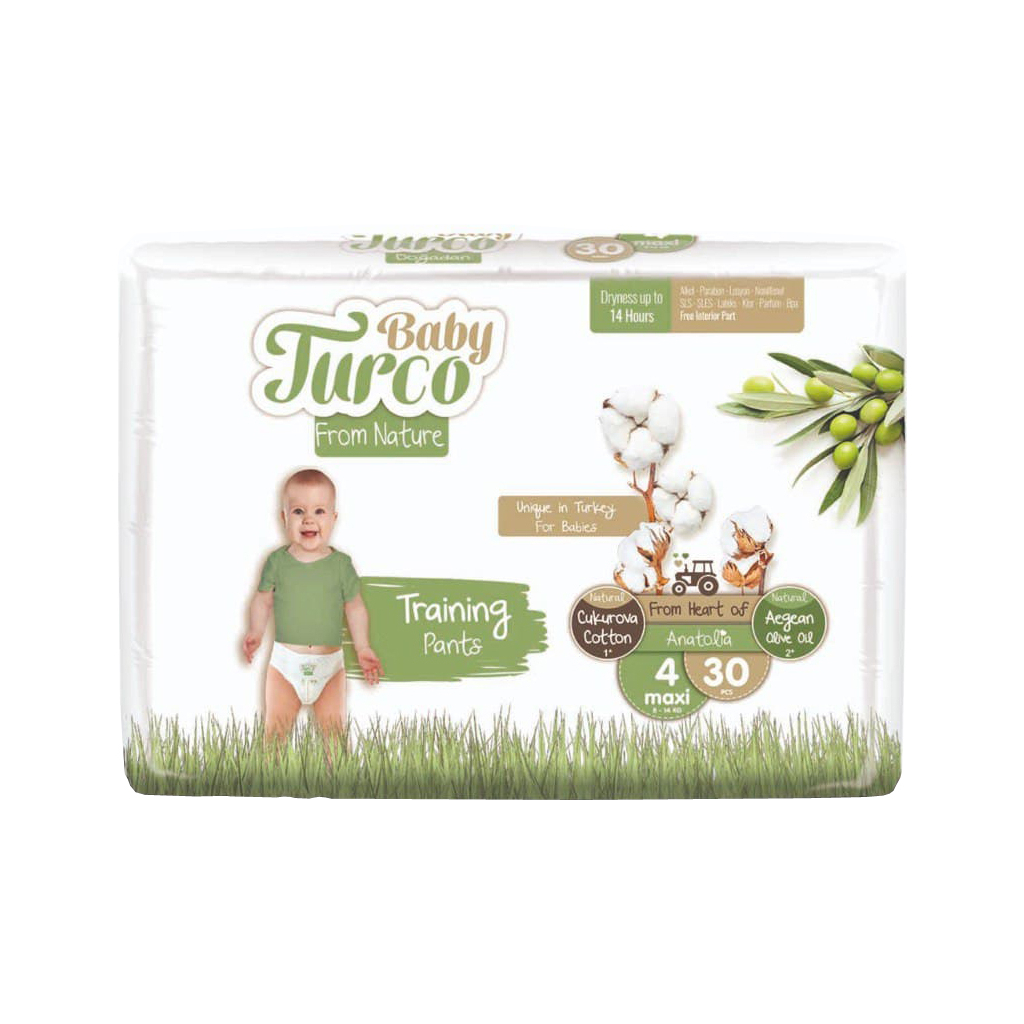 Підгузки Baby Turco трусики Maxi, Розмір 4 (8-18 кг) 30 шт (8681212064572) - зображення 1