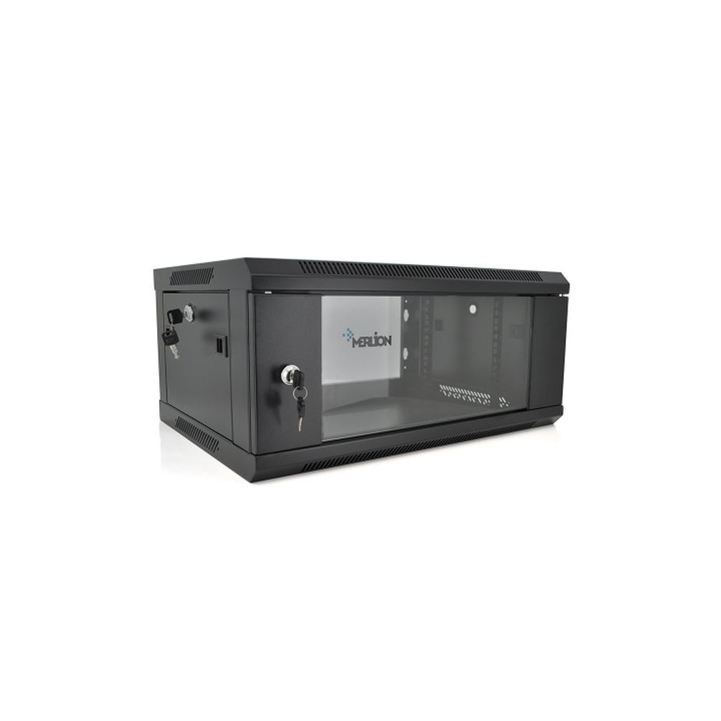 Шафа настінна Merlion 4U 19" 600*600*279 (Ш*Г*В)мм, black (Ml3-6604 / 23524) - изображение 1