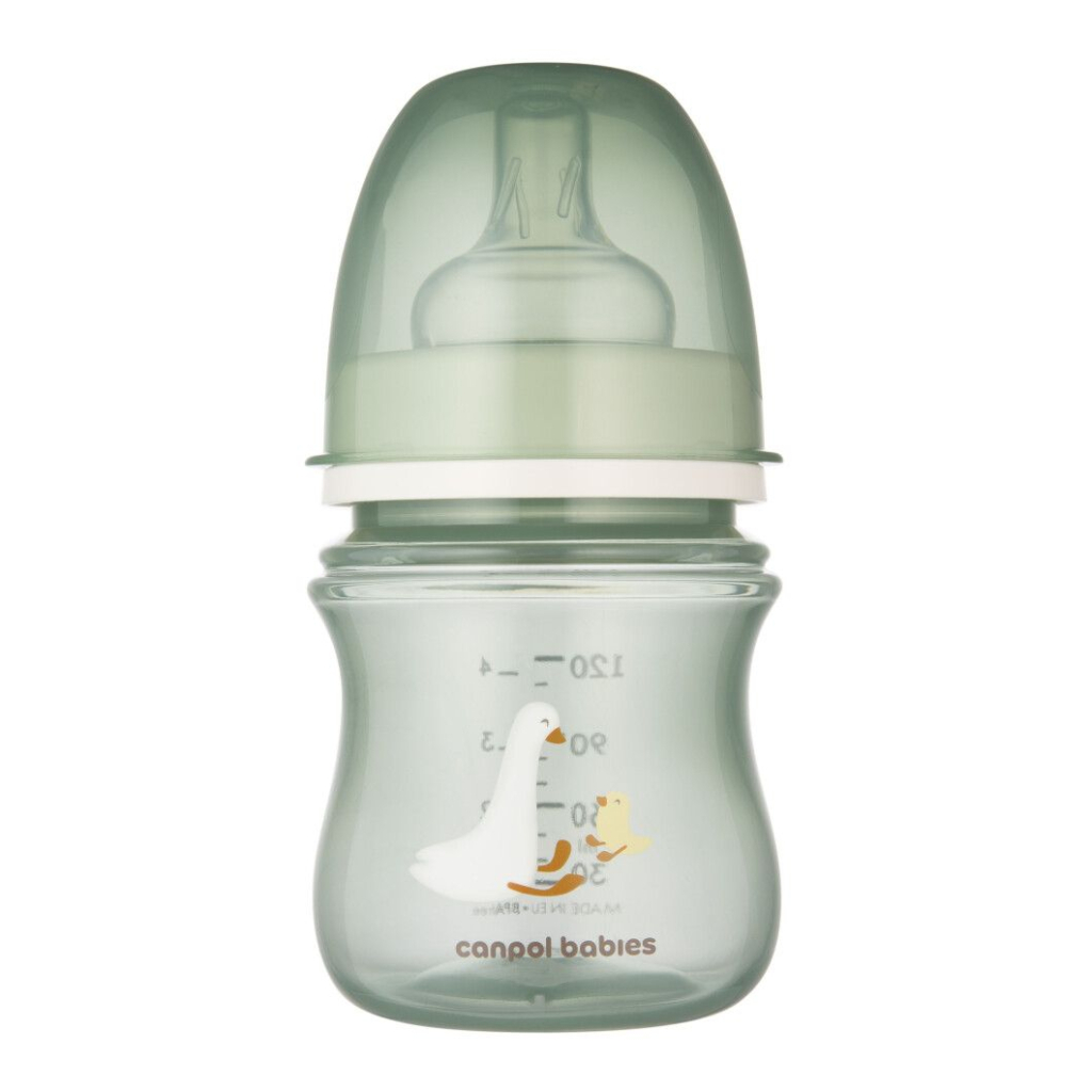 Пляшечка для годування Canpol babies Easystart - Гуси антиколікова з широким отвором 120 мл (35/244) - зображення 1