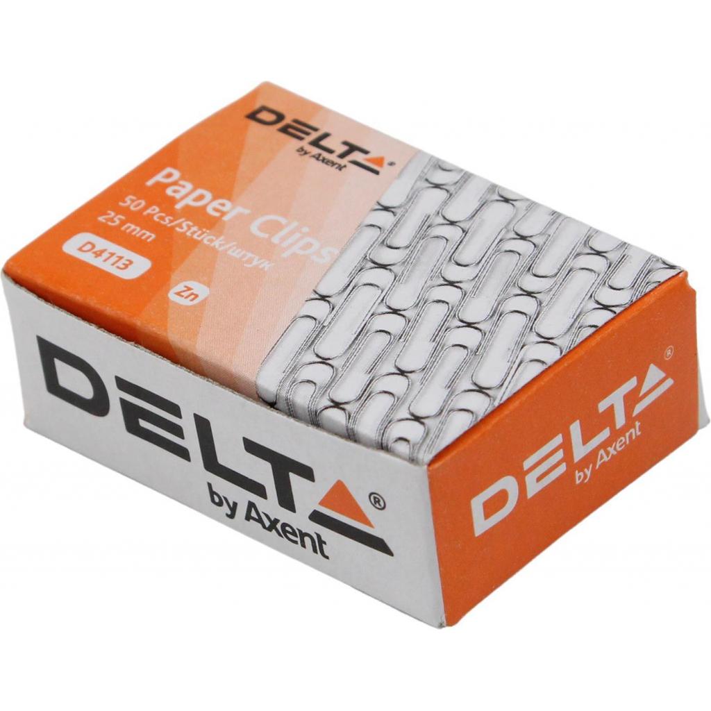 Скріпки канцелярські Delta by Axent rounded, 25 мм, 50 шт. (D4113) - изображение 2