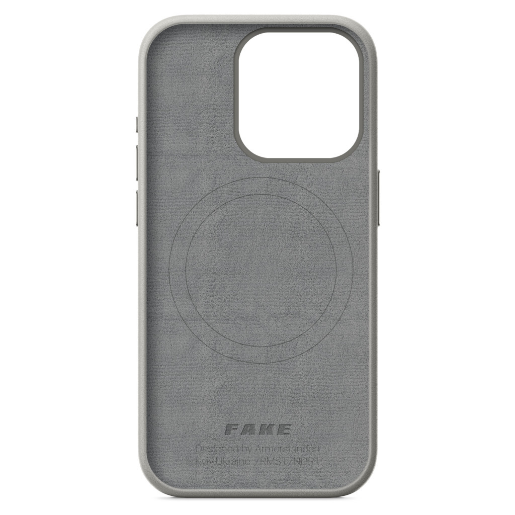 Чохол до мобільного телефона Armorstandart FAKE Leather Case Apple iPhone 15 Pro Grey (ARM76301) - зображення 2