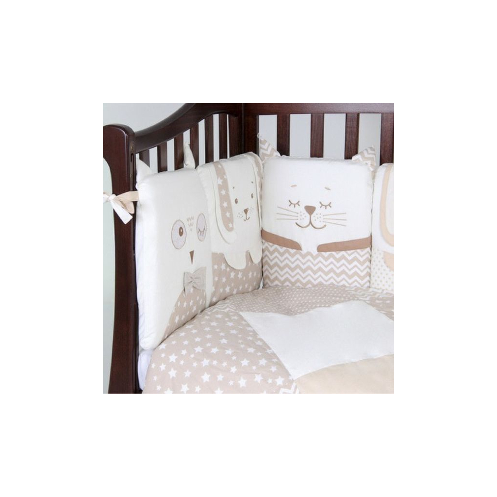 Дитячий постільний набір Верес Smiling animals beige new (216.06.110*90) - изображение 3