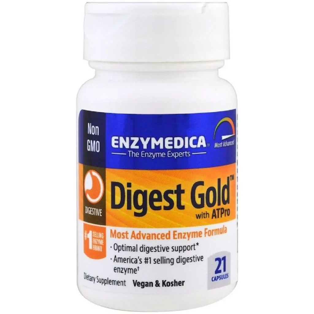 Пробіотики Enzymedica Травні ферменти, Digest Gold з ATPro, 21 капсула (ENZ-24150) - зображення 1