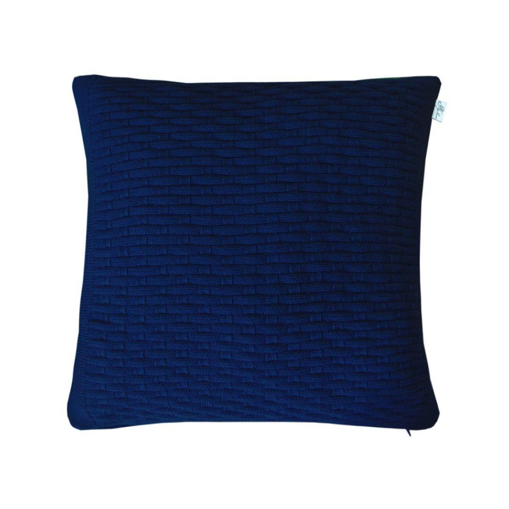 Наволочка Прованс декоративна в'язана шато темно-синій 45х45 (011691) - зображення 1