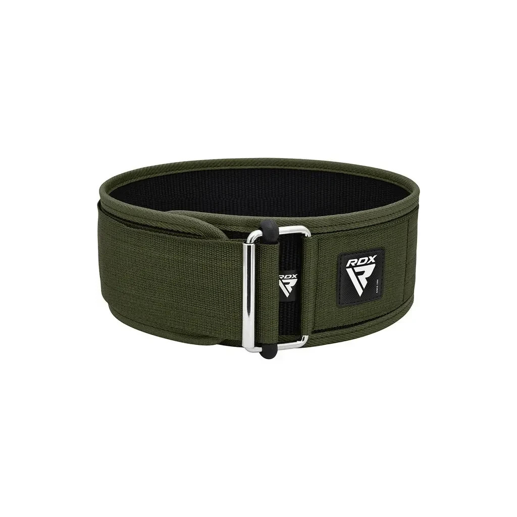 Атлетичний пояс RDX RX1 Weight Lifting Belt Army Green L (WBS-RX1AG-L) - зображення 3