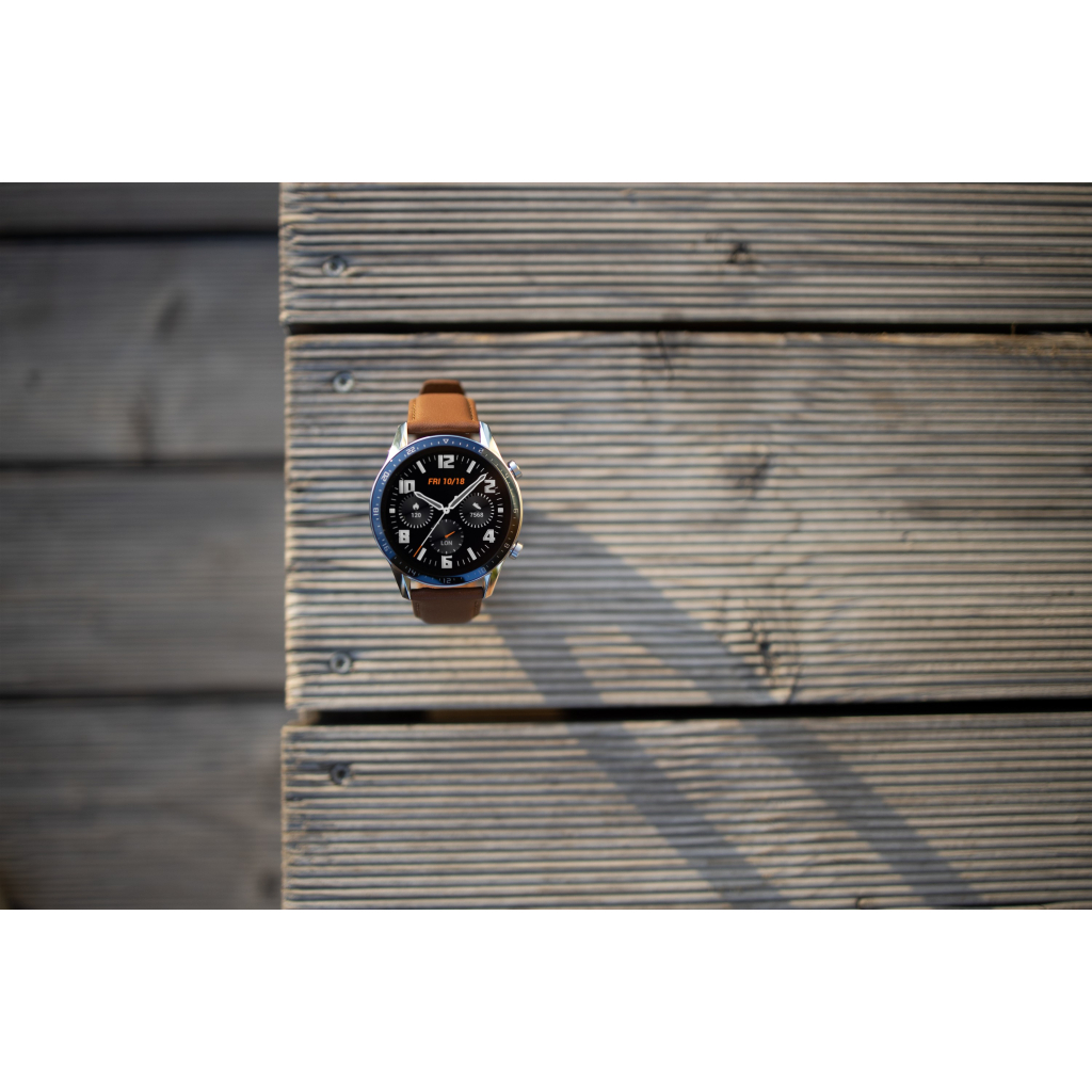 Смарт-годинник Huawei Watch GT 2 46mm Classic Silver BROWN шкіра (Latona-B19V) (55024470) - зображення 8