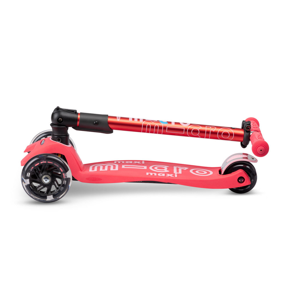 Самокат Micro Maxi Deluxe Foldable LED Coral Pink (MMD093) - зображення 6