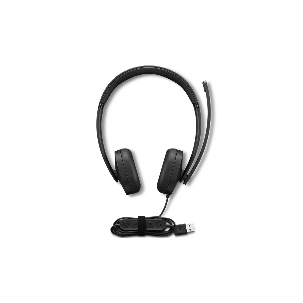 Навушники Lenovo USB-A Wired Stereo Headset Gen 2 Black (4XD1P83425) - зображення 6