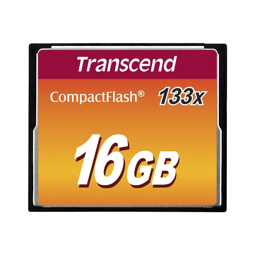 Карта пам'яті Transcend 16Gb Compact Flash 133x (TS16GCF133) - зображення 1